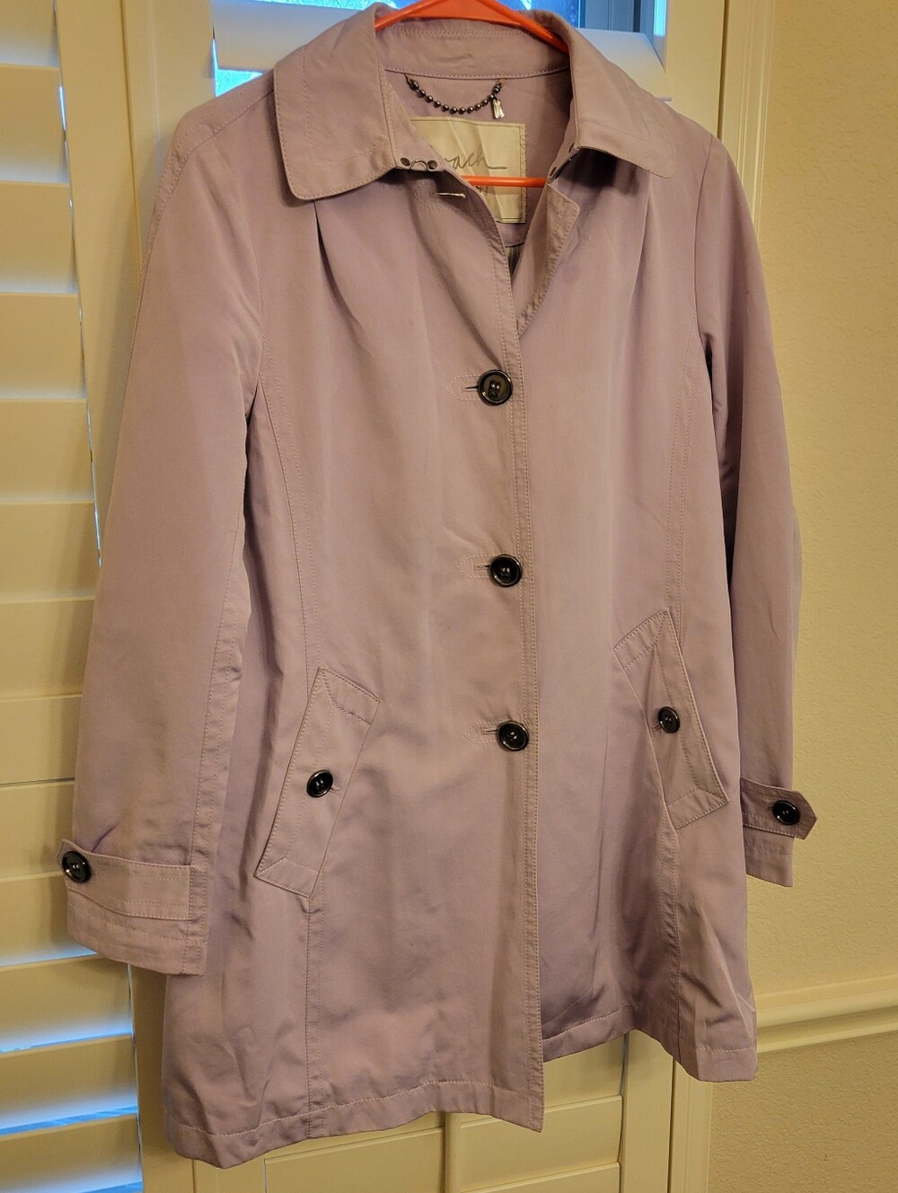 Coach Lavender Trench Coat